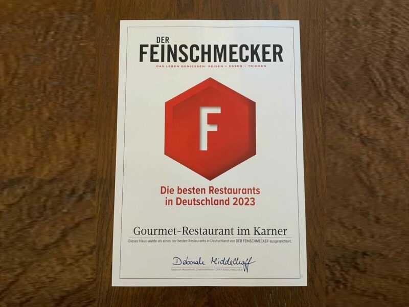 Feinschmecker 2023 Auszeichnung